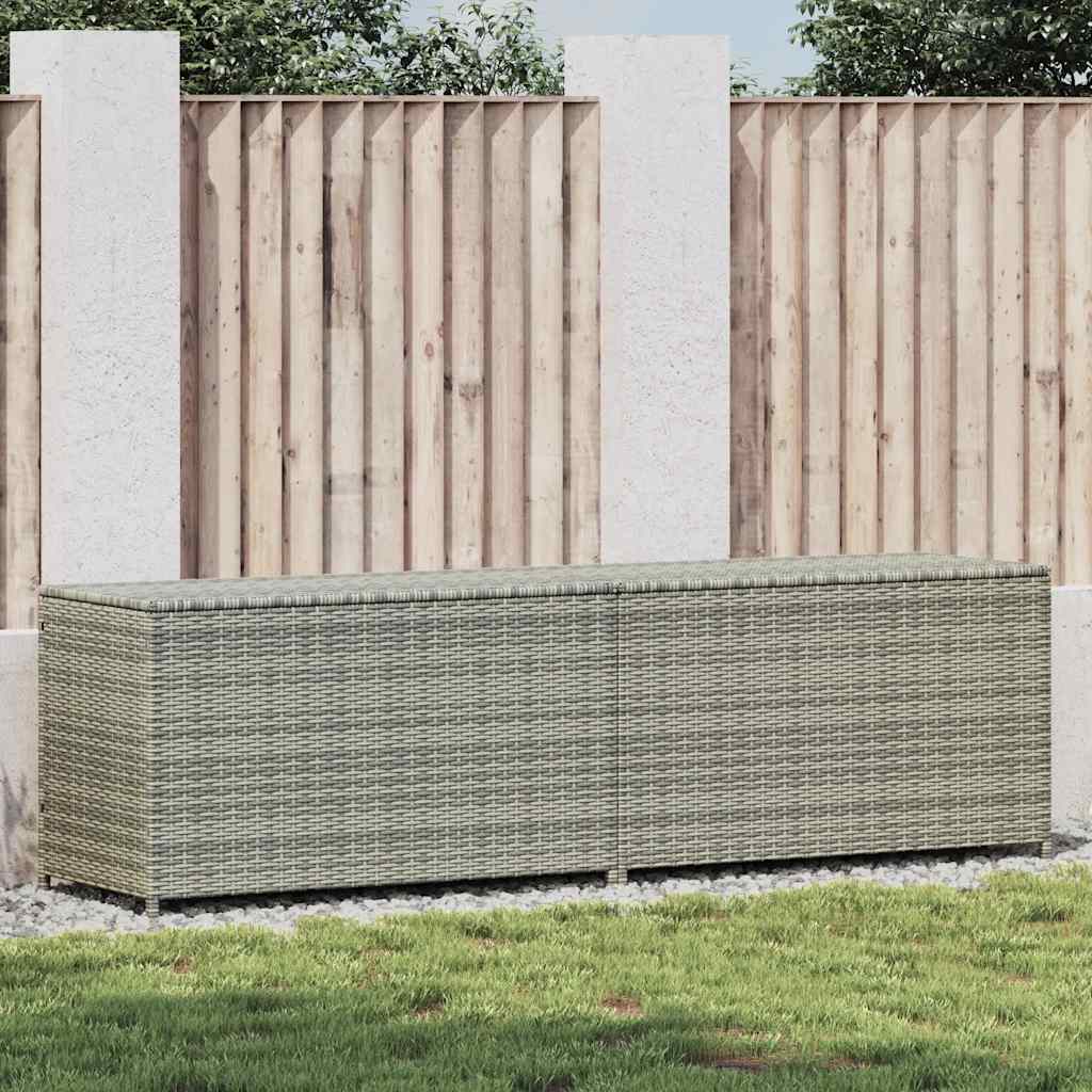 Sodo daiktadėžė, pilkos spalvos, 200x50x60cm, poliratanas