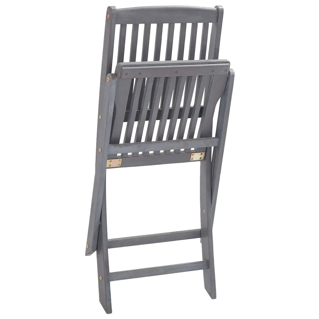 Sulankstomos akacijos lauko kėdės su minkštomis pagalvėmis
