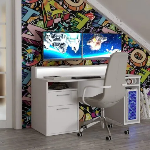 TEZAUR TZRB213B3-Z12M rašomasis-kompiuterinių žaidimų stalas su LED