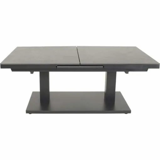 Prailginamas, reguliuojamas stalas Geneva 140/180x85x54/75,5cm matinės antracito spalvos (43348)