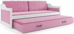 DAWID łóżko 2-poziomowe 190 x 80 BSM różowy