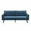 CORNER folding sofa with ottoman, spalva: blue