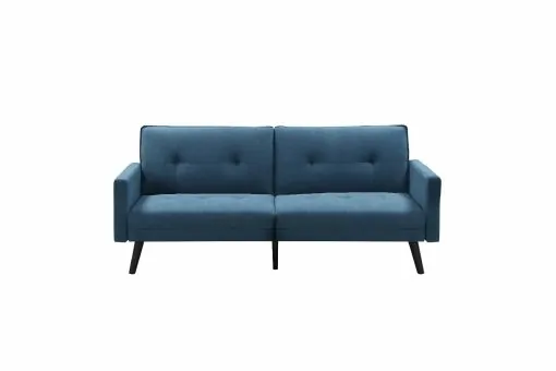 CORNER folding sofa with ottoman, spalva: blue