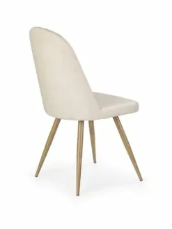 K214 chair, spalva: dark cream / honey oak